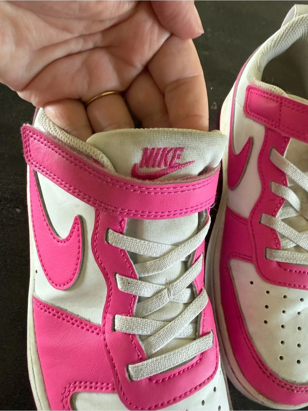 Nike Court Borough Low Recraft 3Y White Pink Kids Sneakers DV5457-123